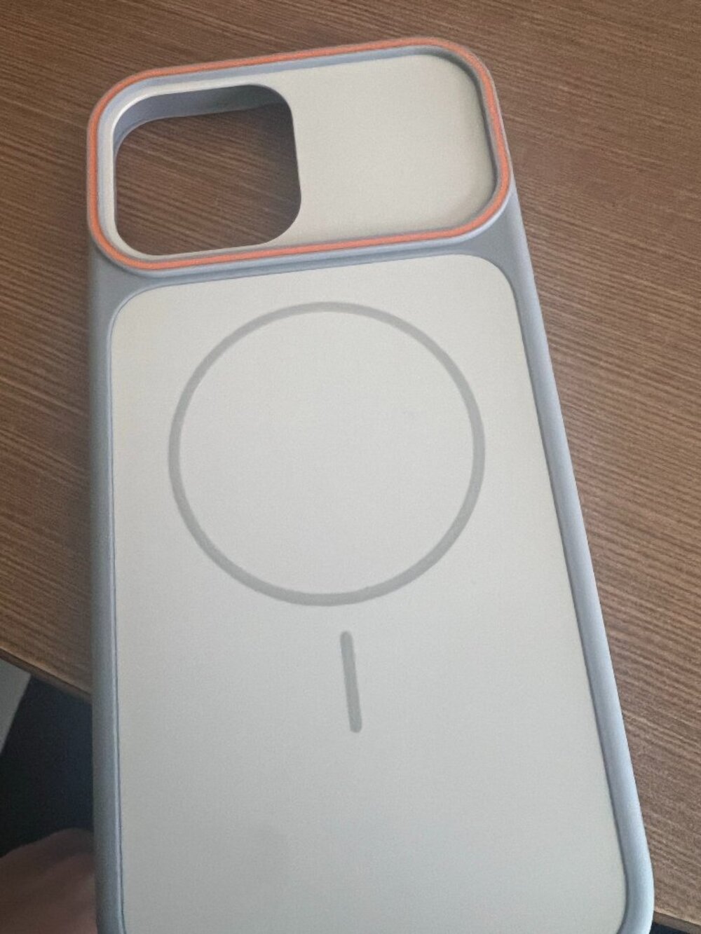 Light Gray MagSafe Case | Orange Ring